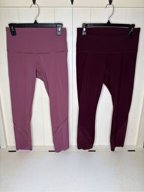 2 Lululemon Wunder Under Train Leggings Crop Mesh  - Size 4
